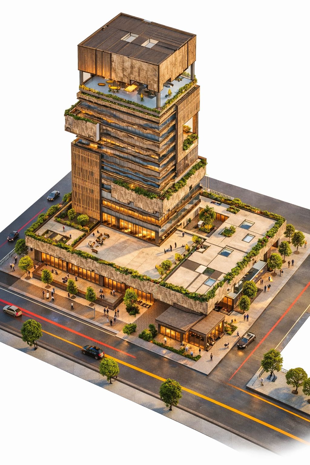 Terraced Business Tower - Image 1